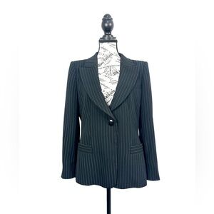 Vintage Armani Collezioni  Single Breasted Striped Blazer Sz 10